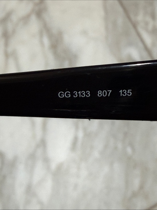 Gucci Black Glasses Frames with Gold Double-G Accent GG 3133 807 135 made Italy main image 9